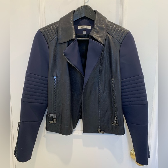 JBrand Aiah lamb leather moto jacket. Size Small - Picture 5 of 11